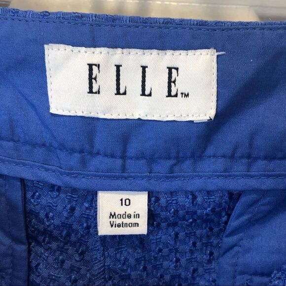 Elle scalloped hem blue shorts size 10 - Picture 5 of 12